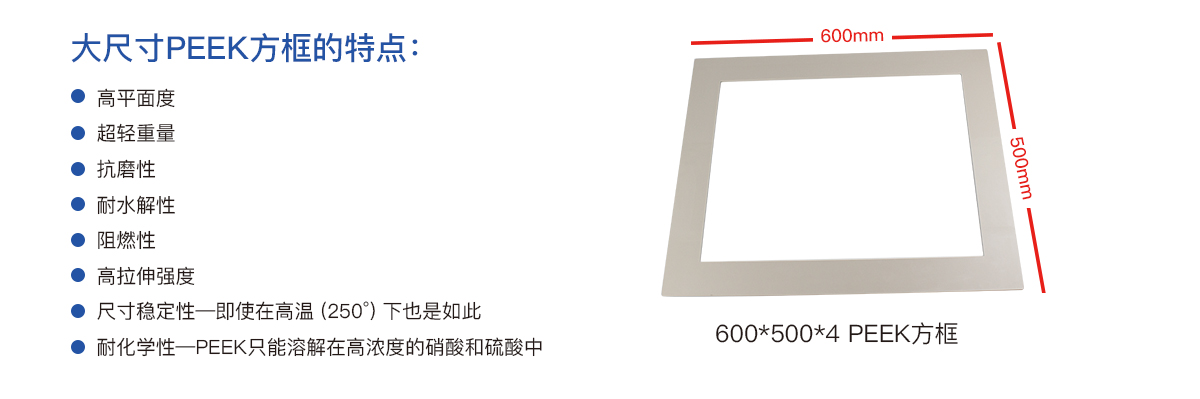 高平面度大尺寸PEEK方框